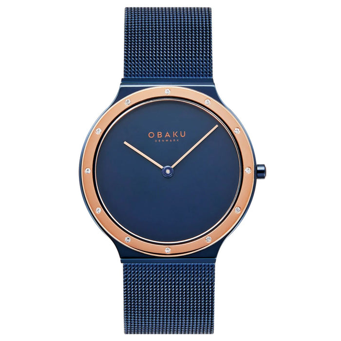 Obaku Women's Note Lille Blue Dial Watch - V285LESLML