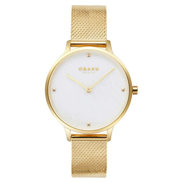Obaku Women's Figen Mother of pearl Dial Watch - V295LXGWHG