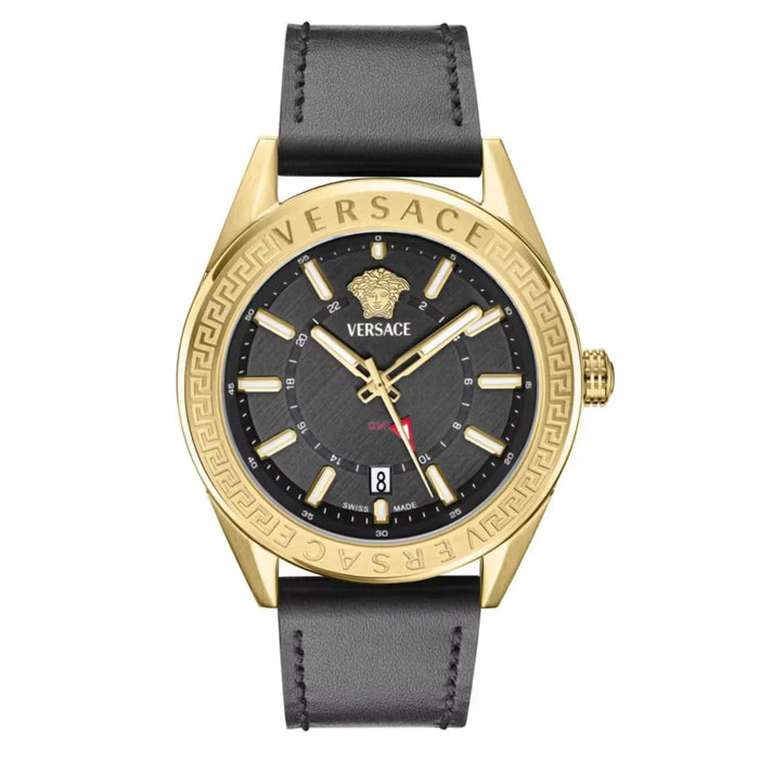 Versace Men's V-Code Black Dial Watch - VEAFA0224