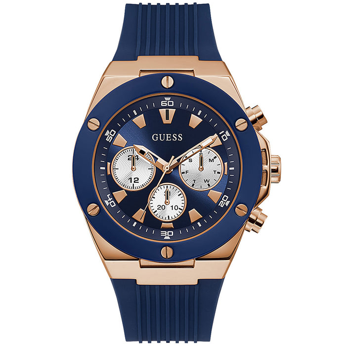 Guess Men's Classic Blue Dial Watch - W0057G2