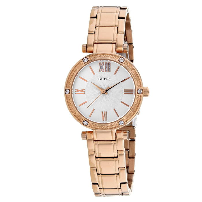 Guess Women's Park Ave White Dial Watch - W0767L3