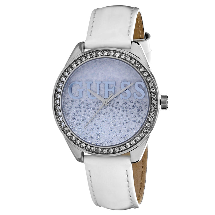 Guess Women's Glitter Girl White Dial Watch - W0823L1