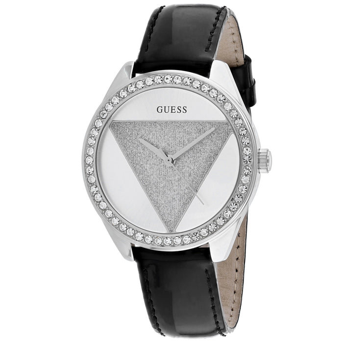 Guess Women's Tri Glitz Silver Dial Watch