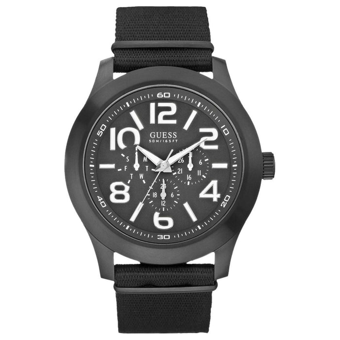 Guess Men's Rugged Black Dial Watch - W11623G1
