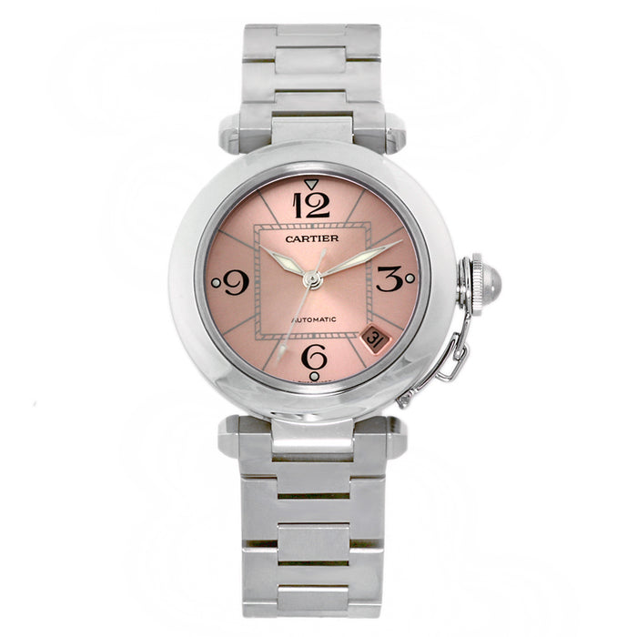 Cartier Women's Pasha Pink Dial Watch - W31075M7