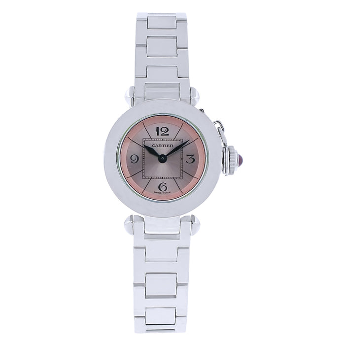 Cartier Women's Pasha Pink Dial Watch - W3140008