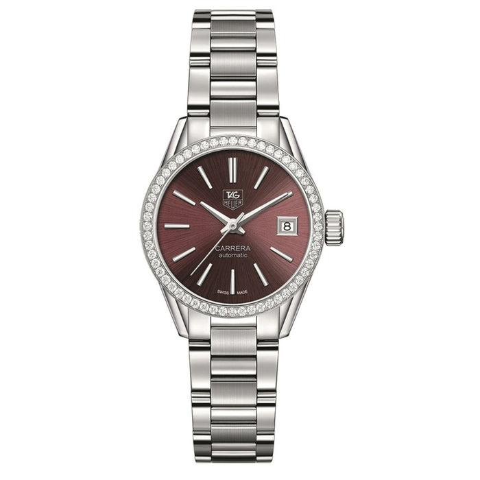 Tag heuer Women's Carrera Maroon Dial Watch - WAR2418BA077