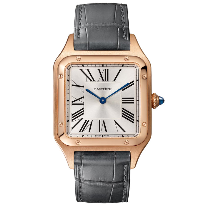 Cartier Men's Santos Dumont Silver Dial Watch - WGSA0021