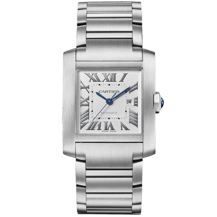 Cartier Men's Tank Fran�aise Silver Dial Watch - WSTA0067