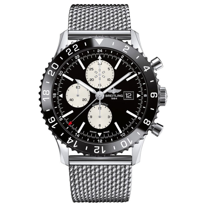 Breitling Men's Chronoliner Black Dial Watch - Y2431012/BE10