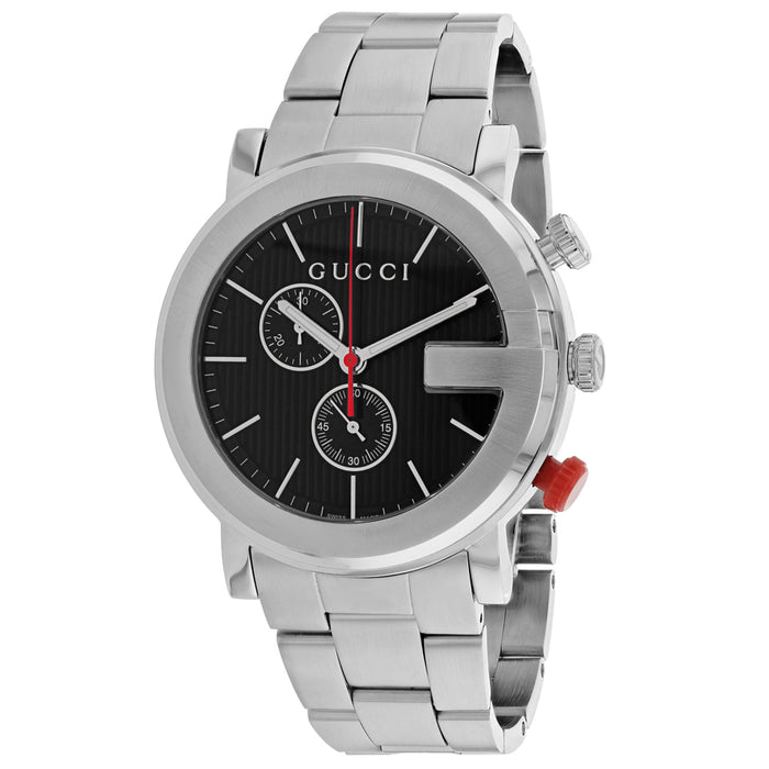 Gucci Men's G Chronograph Black Dial Watch - YA101361