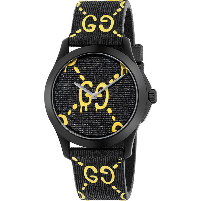 Gucci Men's Ghost Black Dial Watch - YA1264019