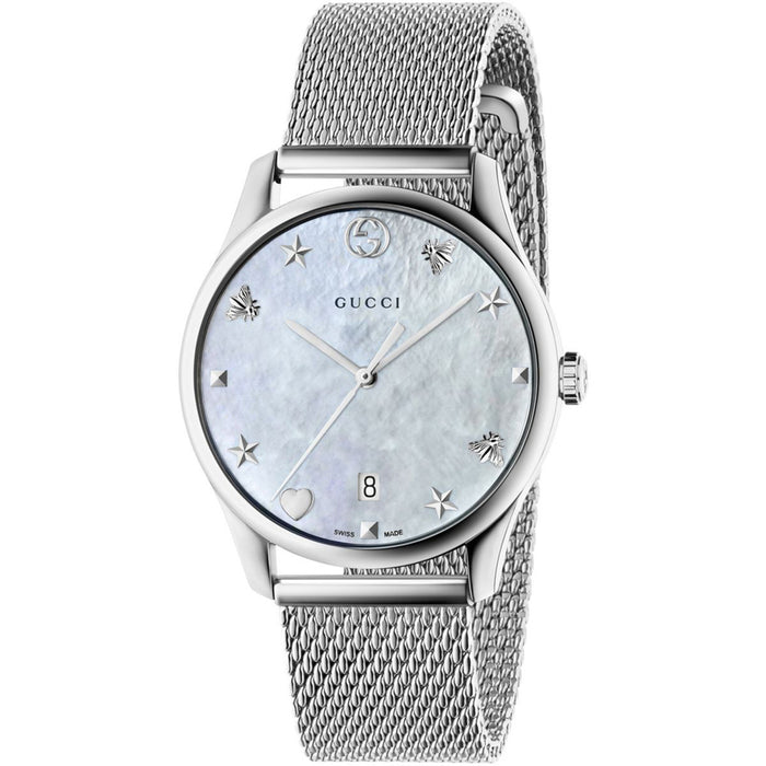 Gucci Women's G-Timeless White MOP Dial Watch - YA1264040