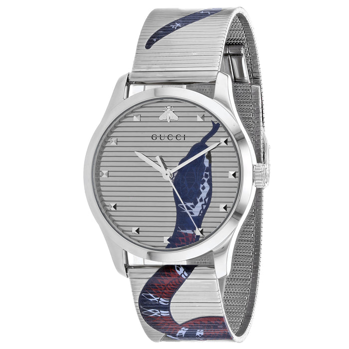 Gucci Men's Timeless Silver Dial Watch - YA1264123