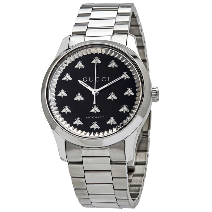 Gucci Men's Timeless Black Dial Watch - YA1264130