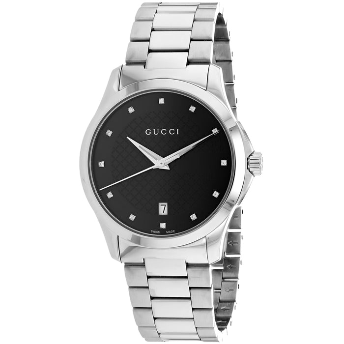 Gucci Unisex's G-Timeless Black Dial Watch - YA126456