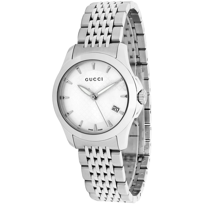 Gucci Women's Timeless Silver Dial Watch - YA126501