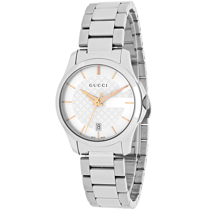 Gucci Women's G-Timeless White Dial Watch - YA126523