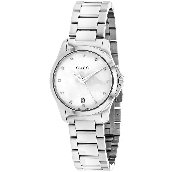 Gucci Women's G-Timeless White MOP Dial Watch - YA126542