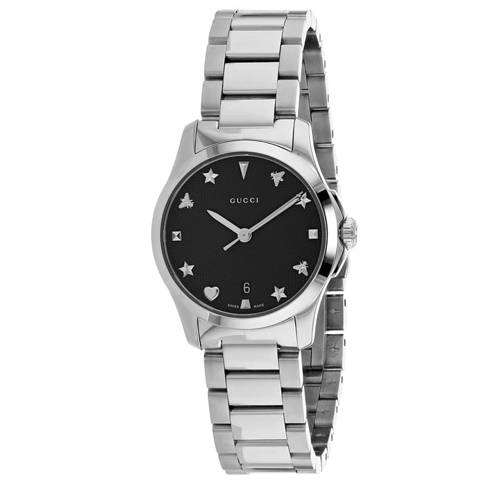 Gucci Women's G-Timeless Black Dial Watch - YA126573