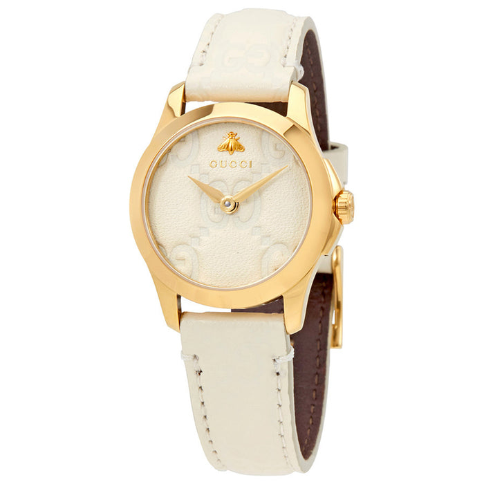 Gucci Women's G-Timeless White Dial Watch - YA126580