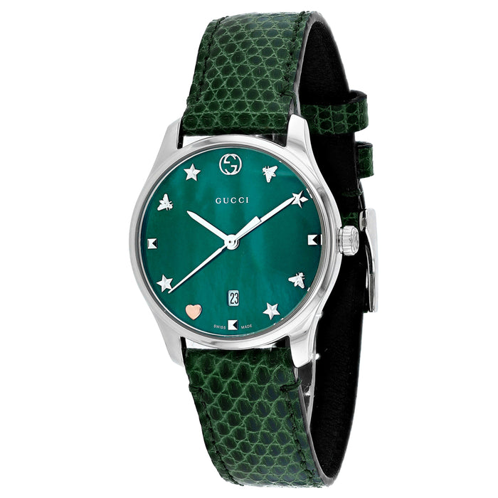 Gucci Women's G-Timeless Green Dial Watch - YA126585