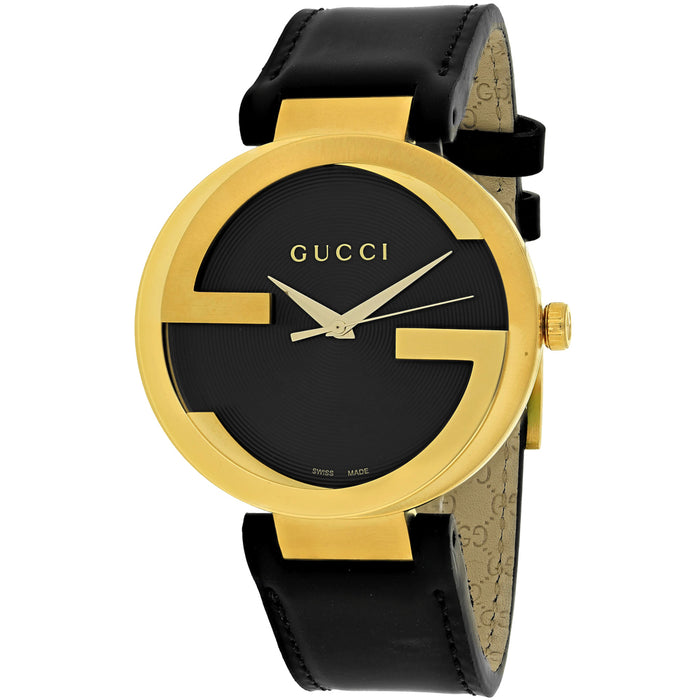 Gucci Men's Interlocking  XL Black Dial Watch - YA133212
