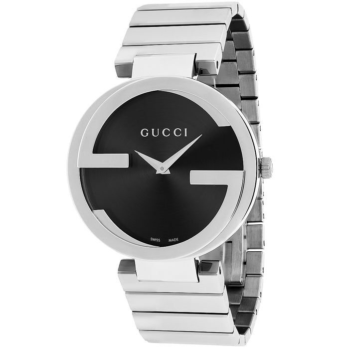 Gucci Women's Interlocking Black Dial Watch - YA133307