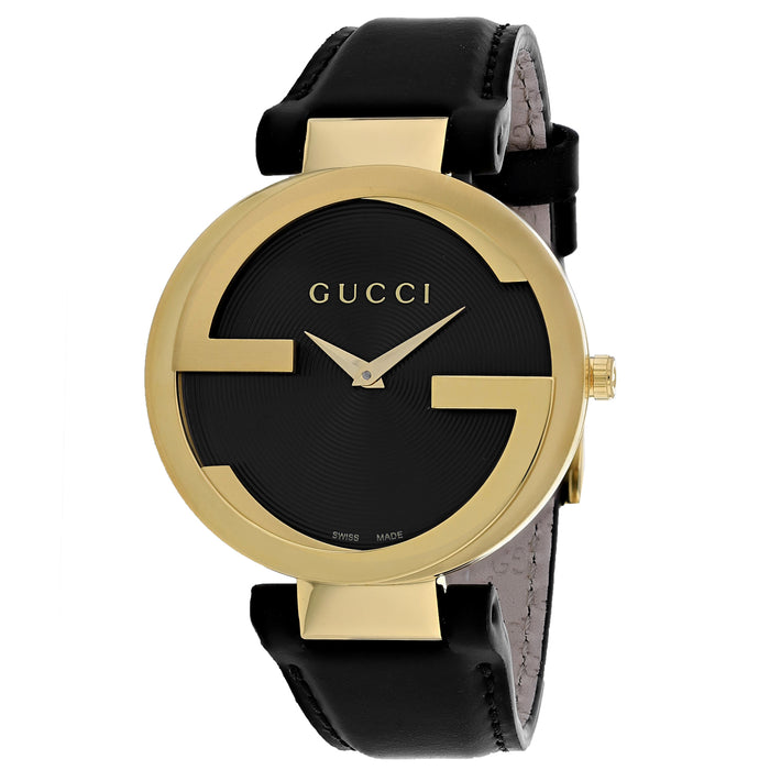 Gucci Women's Interlocking Black Dial Watch - YA133326