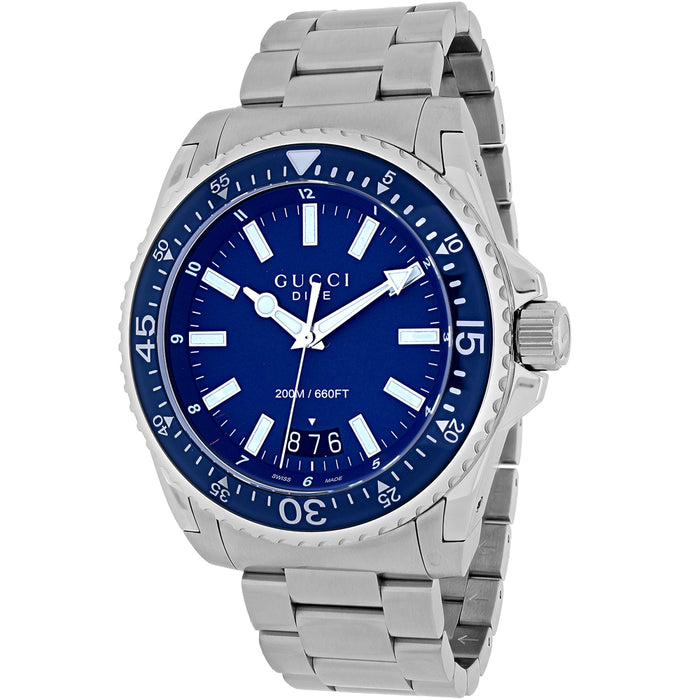 Gucci Men's Dive XL Blue Dial Watch - YA136203