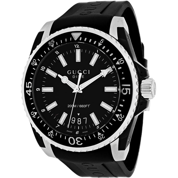 Gucci Men's Dive XL Black Dial Watch - YA136204