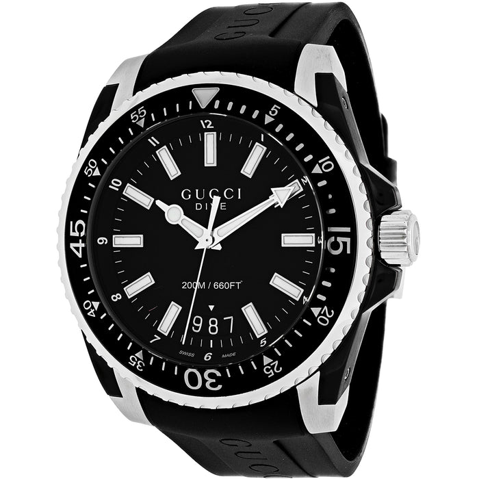Gucci Men's Dive XL Black Dial Watch - YA136204A
