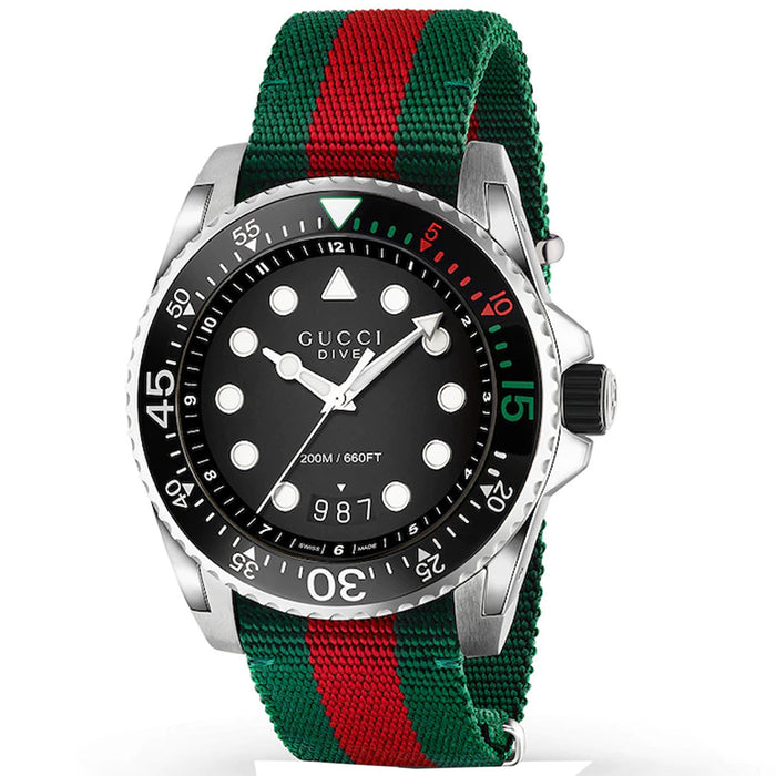 Gucci Men's Dive Black Watch - YA136209