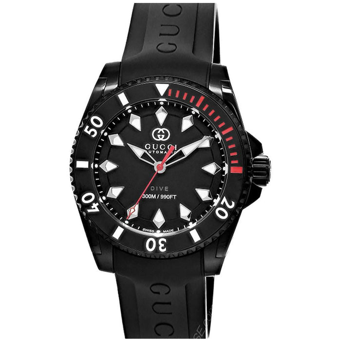 Gucci Men's Dive Black Dial Watch - YA136361