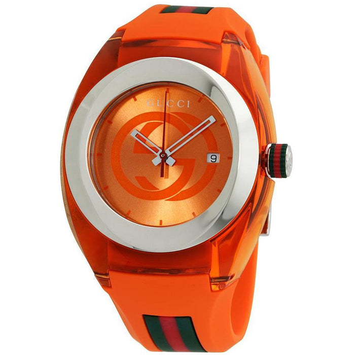 Gucci Men's Sync Orange Dial Watch - YA137108