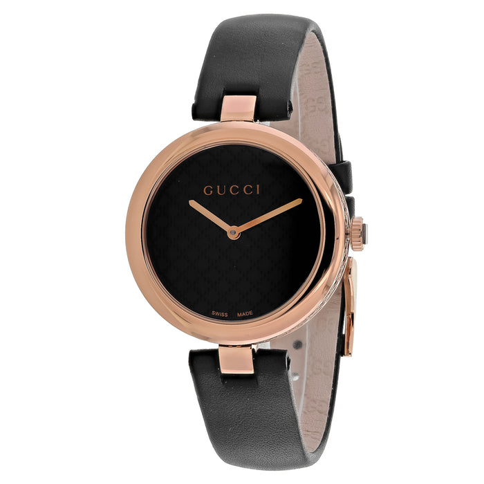Gucci Women's Diamantissima Black Dial Watch - YA141401