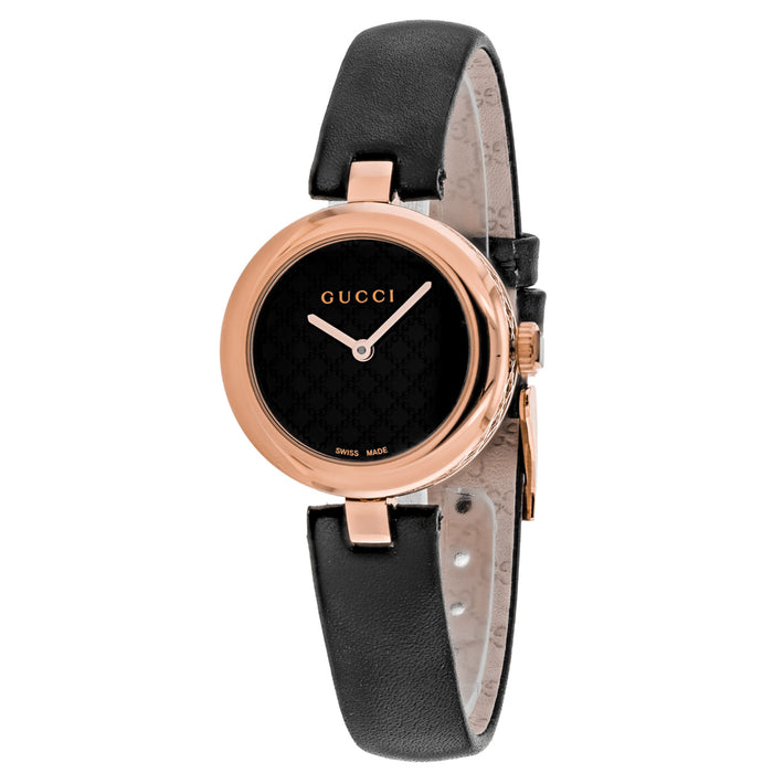 Gucci Women's Diamantissima Black Dial Watch - YA141501