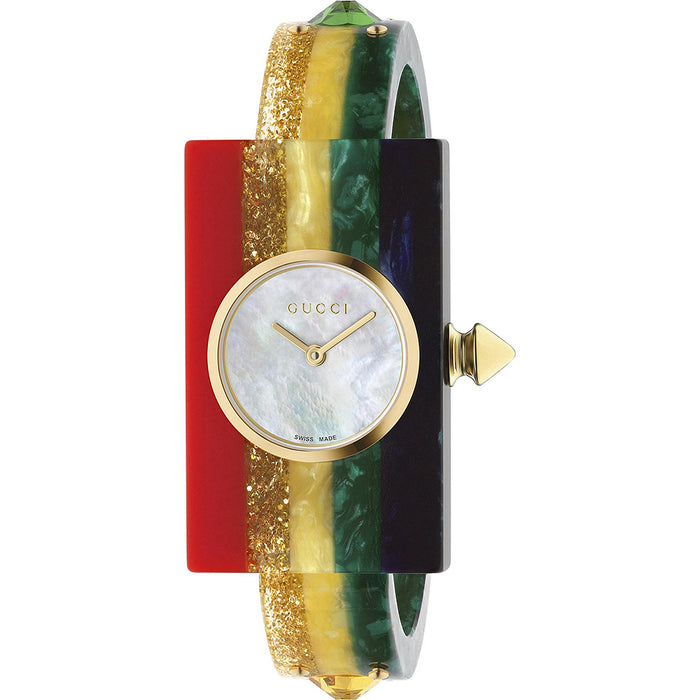 Gucci Women's Plexiglas Mother of Pearl Dial Watch - YA143520