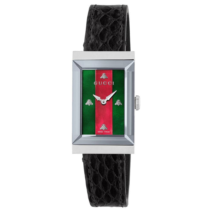 Gucci Women's G-Frame Green Dial Watch - YA147403