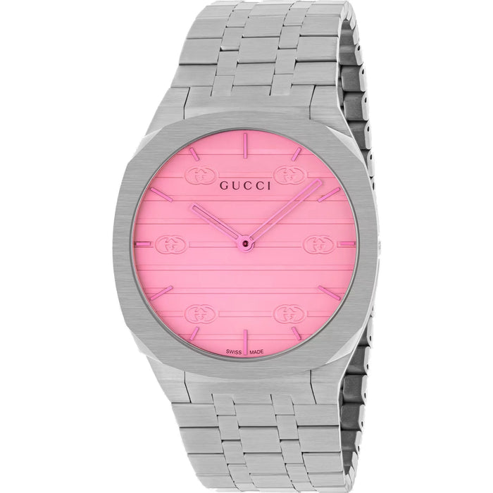 Gucci Women's 25H Pink Dial Watch - YA163410