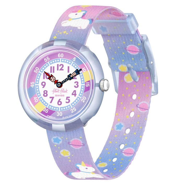 Swatch Girls's Flik Flak Purple and white Dial Watch - ZFBNP213